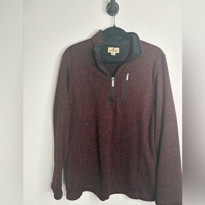 Woolrich Men's Burgundy Zip-Up Sweater